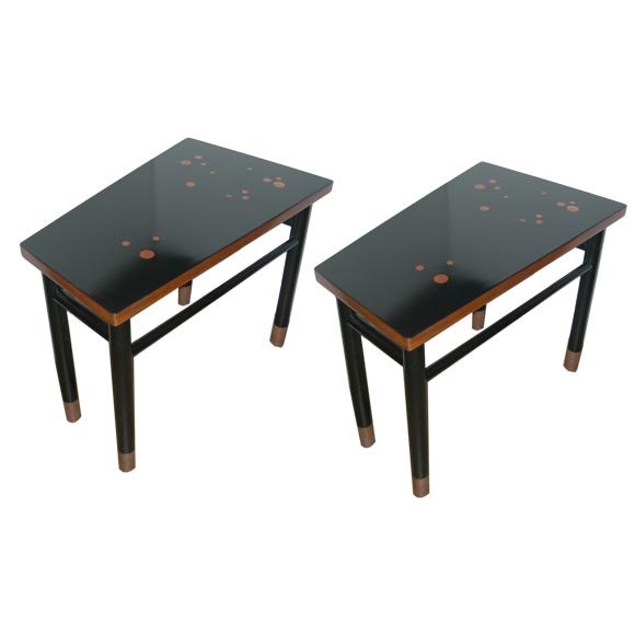 Pair of Rare Edward Wormley for Dunbar Constellation Tables