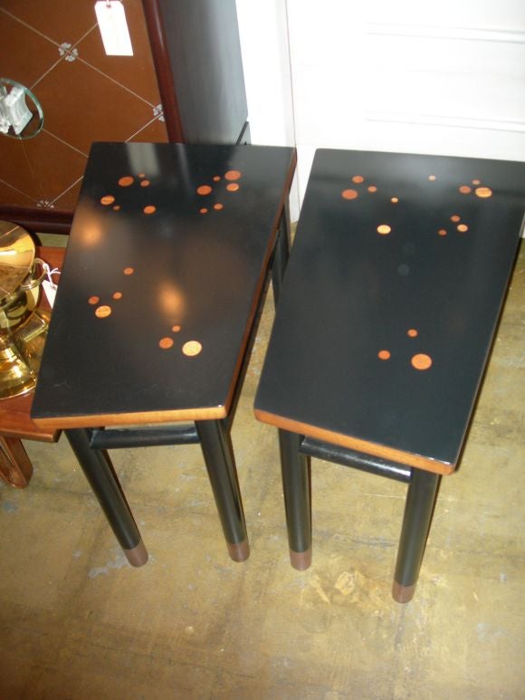 Pair of Rare Edward Wormley for Dunbar Constellation Tables 1