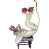 Whimsical Monkey Sculpture by Lois Hennessy