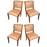 Set of Four Laquered Goatskin Chairs