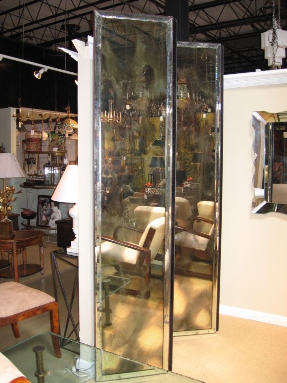 Four Panel Mirrored Screen