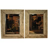 Pair of Gesso Framed Mirrors
