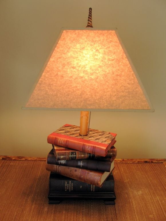 Pair Book 1stDibs | stacked book lamp