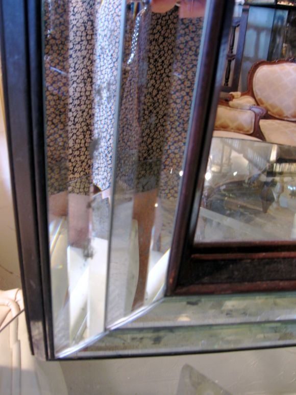 Large Mirror with Beveled Frame