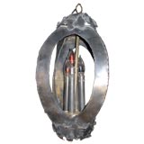 Sculptured Metal Light Fixture in the Style Jere