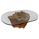 Sculptural Cedar Coffee Table
