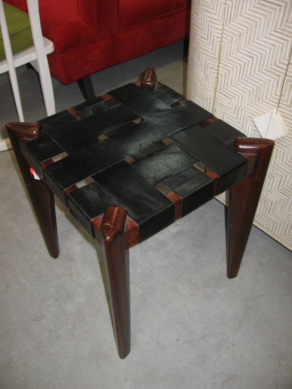 Pair of Leather Benches