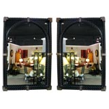 Pair of Wrought Iron Framed Mirrors