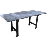 Industrial Table With Zinc Top