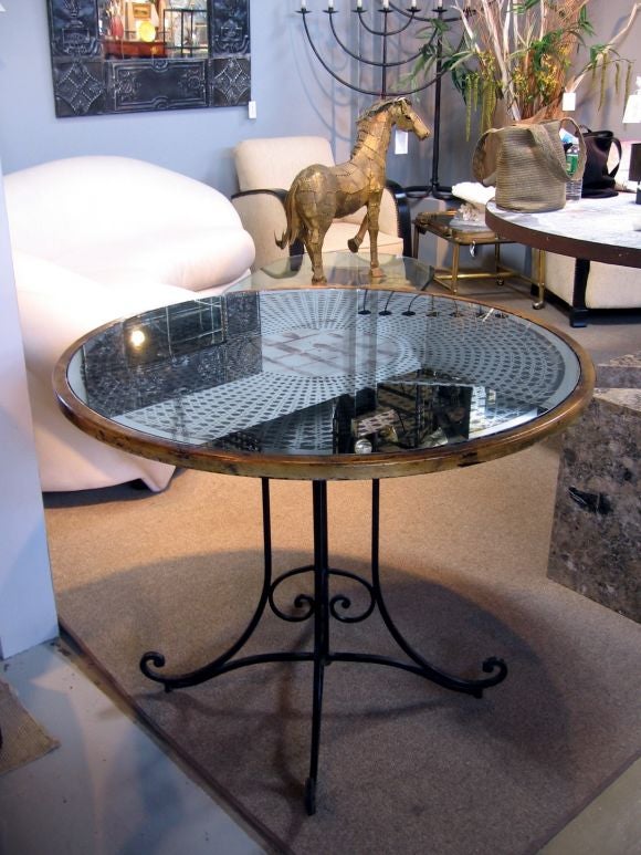 20th Century Mirrored Bistro Table