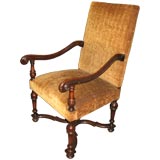 Uphostered Walnut Library Chair