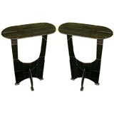 Pair of Steel End Tables Pair of Steel End Tables