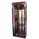 WOOD AND GLASS DISPLAY CABINET
