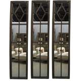 THREE WOOD FRAMED MIRRORS