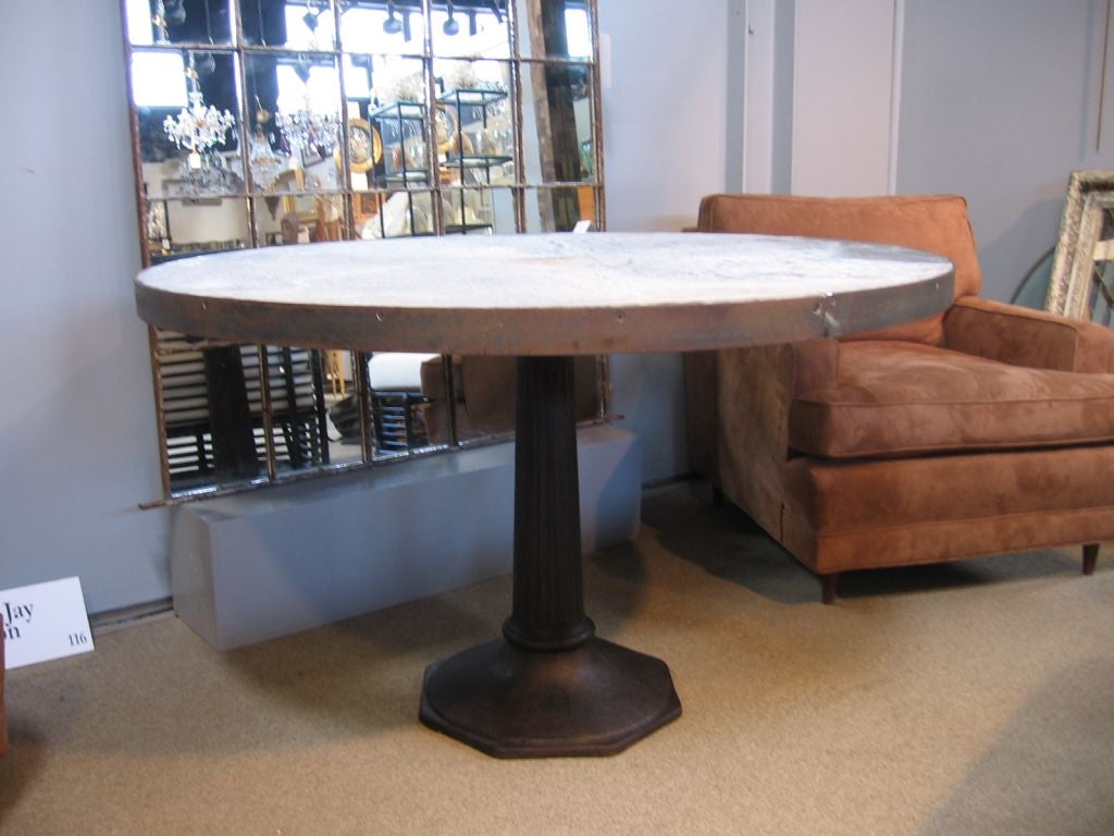 INDUSTRIAL TABLE WITH ZINC TOP