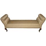 UPHOLSTERED BENCH WITH ROLLED ARM