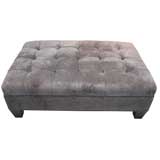 TUFTED SUEDE OTTOMAN BY MASON ART