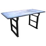 INDUSTRIAL TABLE WITH ZINC TOP