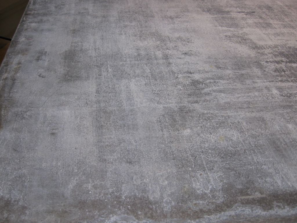 INDUSTRIAL TABLE WITH ZINC TOP