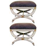 PAIR OF CURULE BENCHES