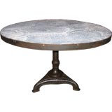 ROUND INDUSTRIAL TABLE WITH ZINC TOP