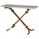 Gilt Wrought Iron Console Attributed to Ramsay