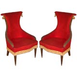 Pair of Bedroom Bergeres Attributed to Emilio Terry