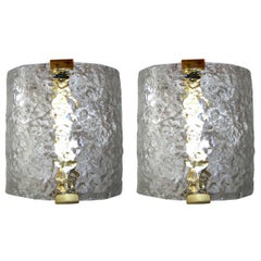 4 lampade italiane in vetro di Murano / Venezia della metà del secolo scorso di Leucos