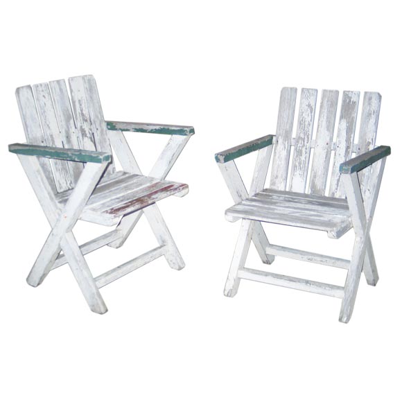 Pair of Handmade, 1940s Modern Wood Lounge Chairs
