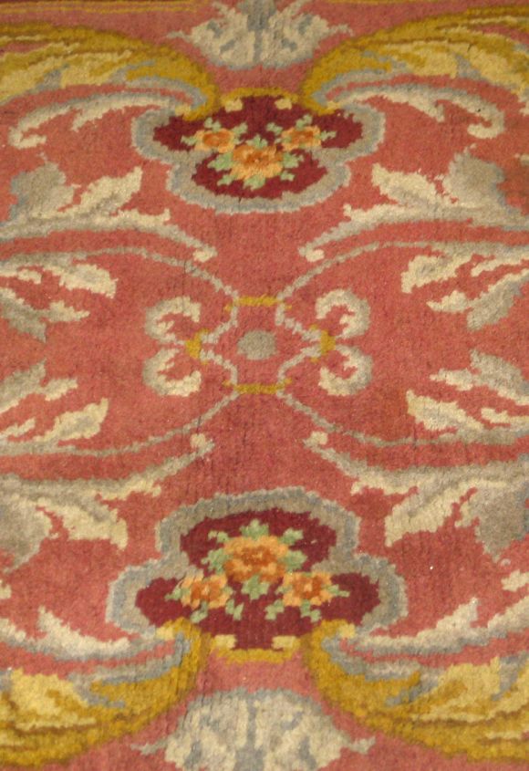 Two Large French Mid-Century Hand Knotted Wool Carpets Attributed to Aubusson In Good Condition For Sale In New York, NY