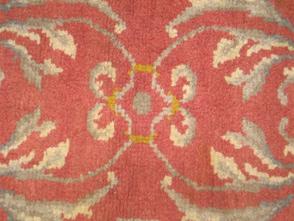 Mid-20th Century Two Large French Mid-Century Hand Knotted Wool Carpets Attributed to Aubusson For Sale