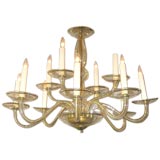 12 ARM BOHEMIAN GLASS CHANDELIER