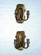 Vintage PAIR OF FRENCH DOUBLE ARM SCONCES