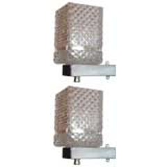 Two Pairs of Italian Cut Glass Sconces 7
