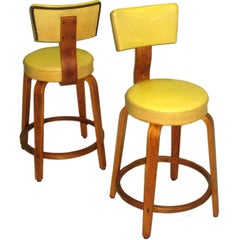 Pair of Bar Stools by THONET