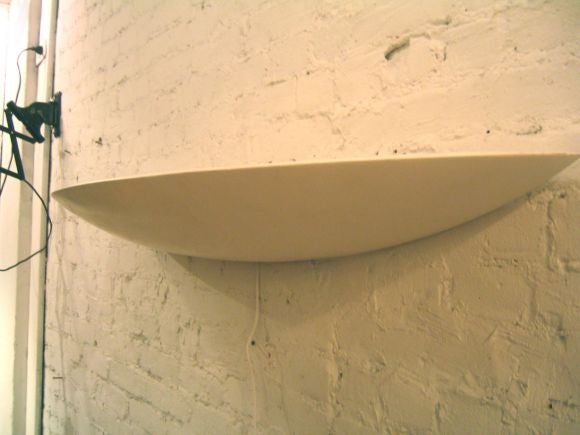 20th Century Two Very Long French Mid-Century Modern Plaster Wall Sconces by Arlus For Sale