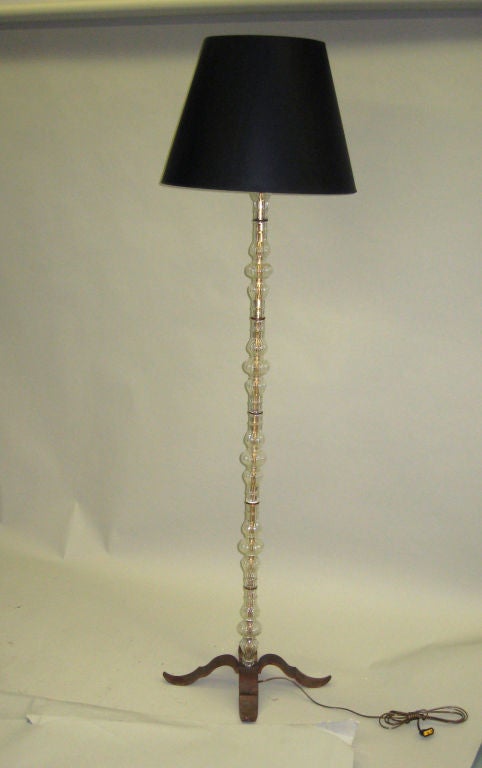 Glass Standing Lamp Attributed to Serge Roche