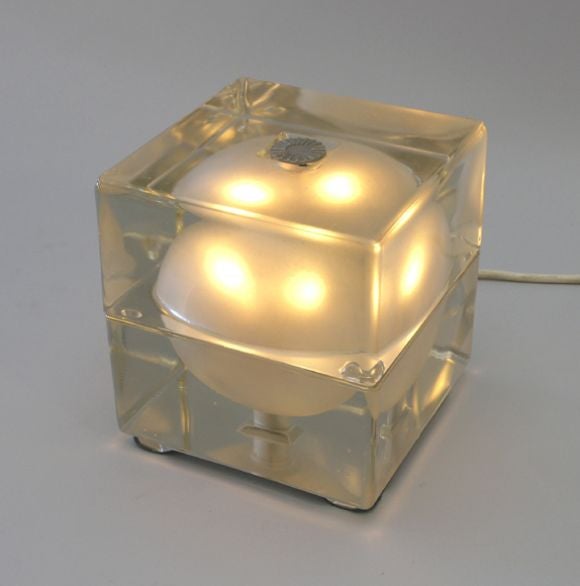 Glass Light Cube by Alessandro Mendini