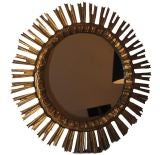 Gilt Wood Sunburst Mirror