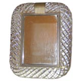 Rahmen / Kosmetikspiegel aus mundgeblasenem Muranoglas von Seguso