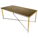 Brass Cocktail Table with Mirror Top