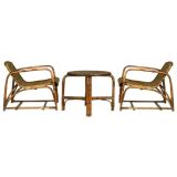 Pair of Bauhaus Armchairs and Table by Erich Dieckmann
