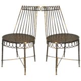 Pair of Modernist Metal Chairs by Mathieu Mategot
