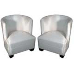 Pair of Italian 1930s Slipper Chairs by Guglielmo Ulrich 10