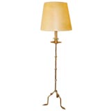 Gilt Wrought Iron Standing Lamp in Style of Diego Giacometti