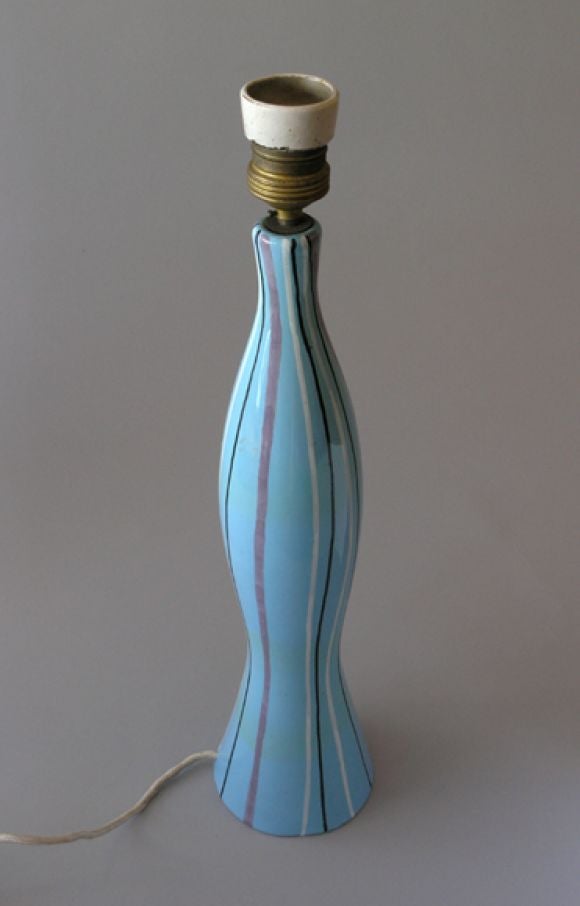 Beautiful Ceramic Table Lamp from San Paulo For Sale