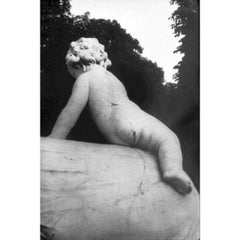 Vintage Large Format B/W Photograph 'Versailles Garden Sculpture' by David Armstrong