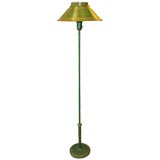 French 1930s Standing Lamp in Enameled Tole, Tin