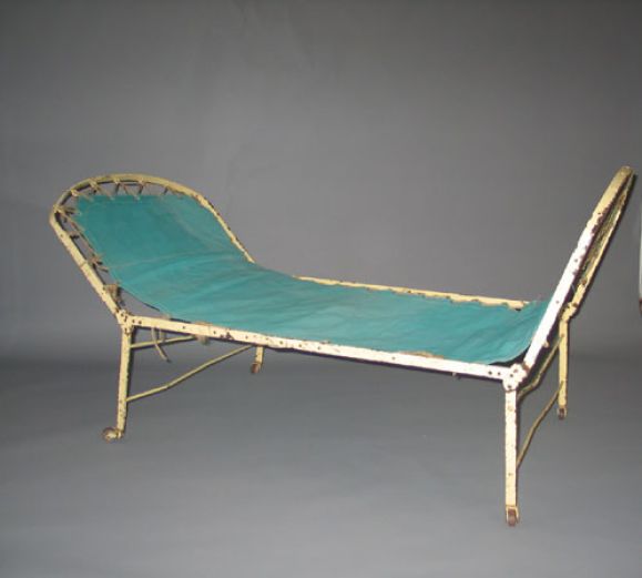 Französisches Campaigner Daybed oder Chaise Longue im Stil der frühen Moderne, voll verstellbar (19. Jahrhundert) im Angebot