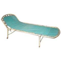 French Early Modern Style Fully Adjustable Campaign Daybed or Chaise Longue